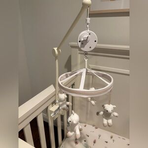Pottery Barn Kids White Lamb Musical Mobile